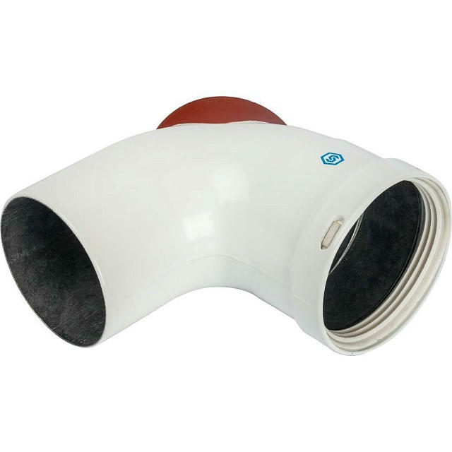 Элемент дымохода отвод 90° п/м 80 STOUT