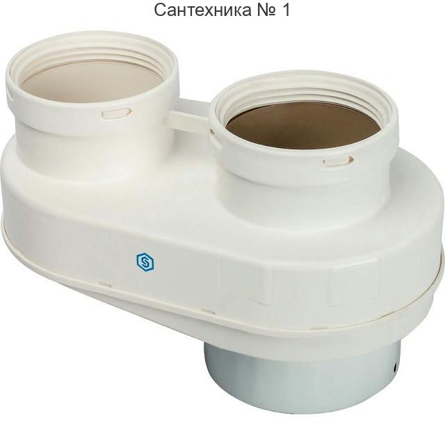 Элемент дымохода 80/80 адаптер подключения разделительных труб (совместимый Vaillant и Protherm New ) PP-Ryton STOUT