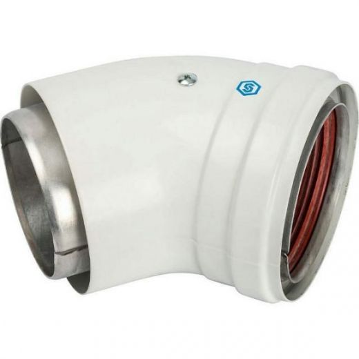 Элемент дымохода 80/100 отвод 45° утепленный STOUT