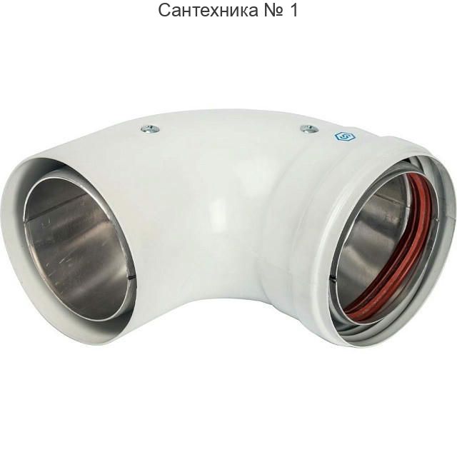 Элемент дымохода 80/100 отвод 90° утепленный STOUT