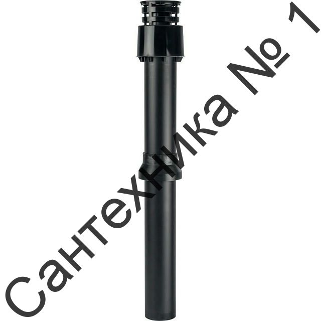 Элемент дымохода 60/100 комплект терминал вертикальный утепленный, 1000 мм адаптер в комплекте STOUT