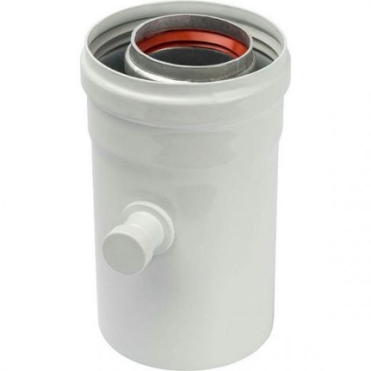 Элемент дымохода конденсатосборник горизонтальный 60/100 STOUT