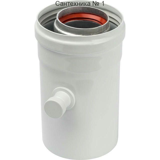 Элемент дымохода конденсатосборник горизонтальный 60/100 STOUT