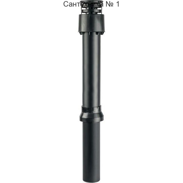 Элемент дымохода конденсационный вертикальный, участок с оголовком 60/100 PP-PP STOUT