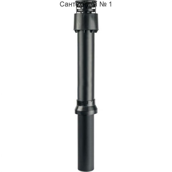 Элемент дымохода конденсационный вертикальный, участок с оголовком 60/100 PP-PP STOUT