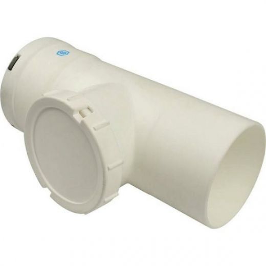 Элемент дымохода конденсационный визуальная инспекция T-образный 80 PP-FE STOUT