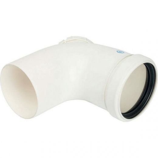 Элемент дымохода конденсационный угол 87° с инспекцией 80 PP-FE STOUT