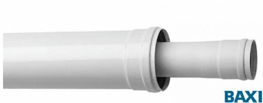 Коаксиальное удлинение DN 80/125 1000 мм для конденсационных котлов, полипропиленовое Baxi