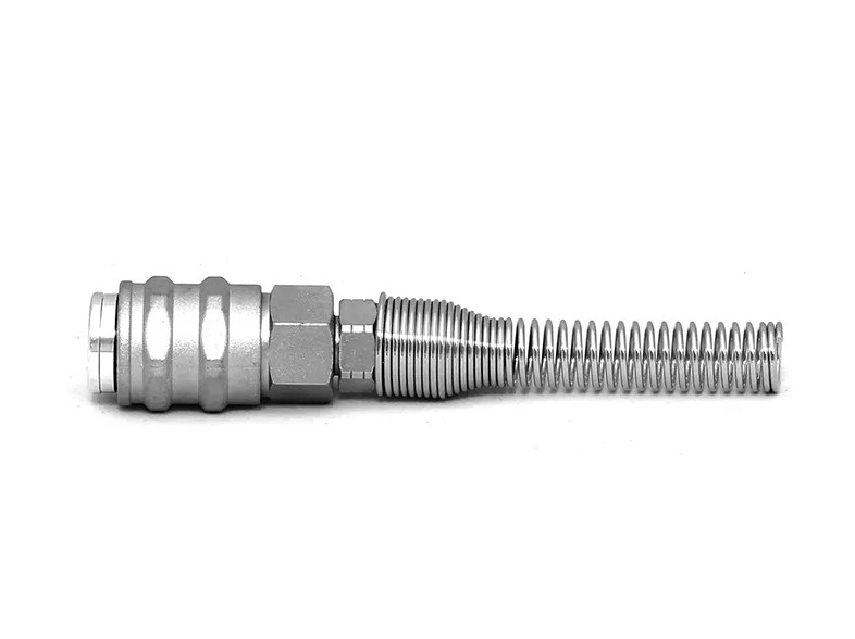 Walmec Универсальная быстроразъемная пневморозетка с пружиной под нейлоновый шланг GLOBAL U 10343