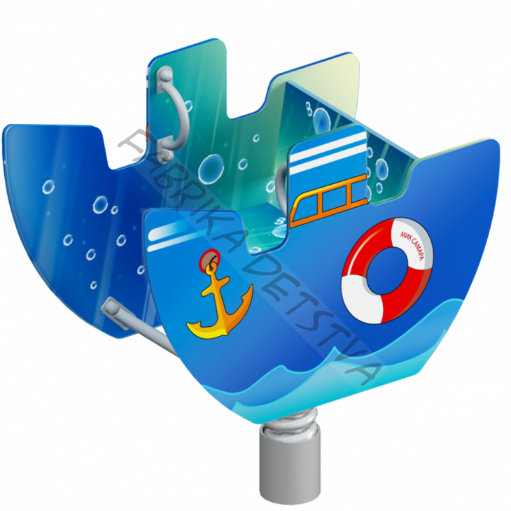 Качалка Пароходик                                           950х575х825	ИО 04-201-УФ