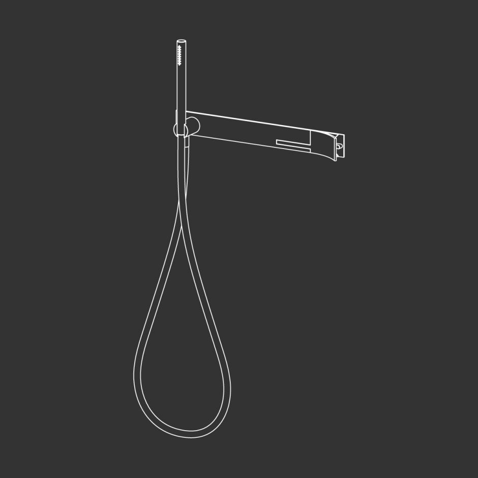 Изображение Смеситель для ванны Cea Design Cut Plus CUT 36 с ручным душем, без излива