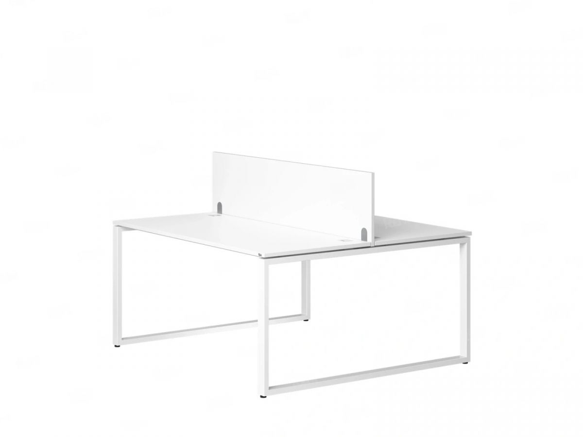 Бенч-система, 2 рабочих места, с одним экраном ЛДСП RM169-2-10