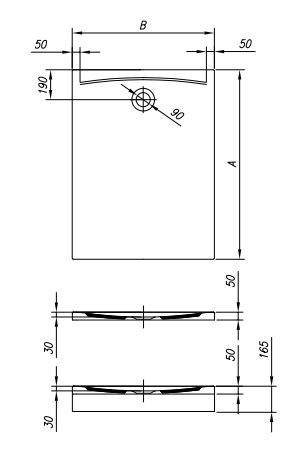 Душевой поддон прямоугольный Kolpa-San EVELIN из акрила ФОТО