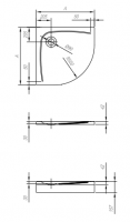 Душевой поддон Kolpa-San EVELIN из акрила (четверть круга) схема 2