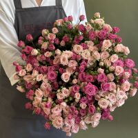 Кустовая роза микс от 7шт