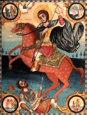 Икона Дмитрия Солунского: Символ Духовной Силы (рукописная)