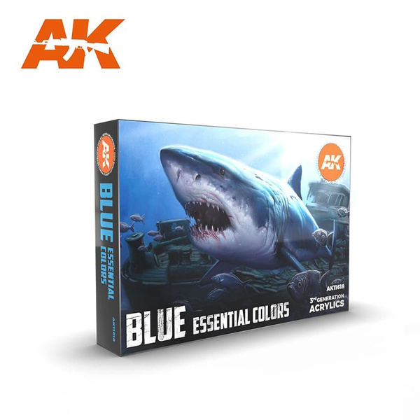 Набор красок AK Interactive: Blue Essential Colors 3Gen