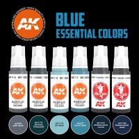 Набор красок AK Interactive: Blue Essential Colors 3Gen
