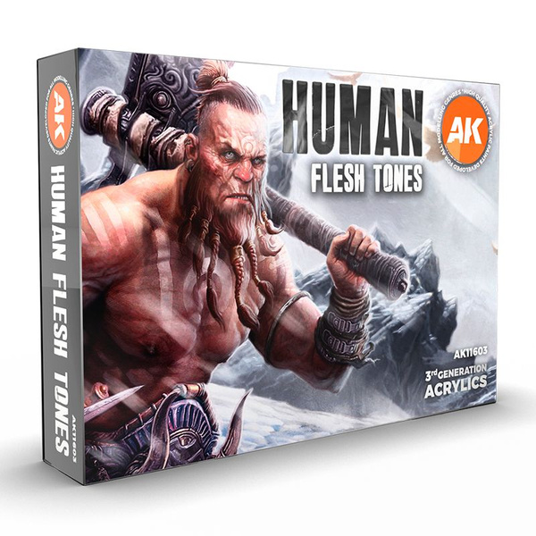 Набор красок AK Interactive: Human Flesh Tones