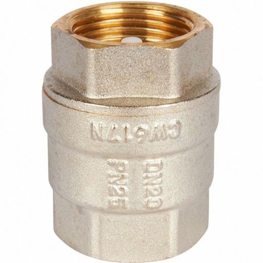Клапан обратный пружинный муфтовый 3/4" с пластиковым седлом ROMMER