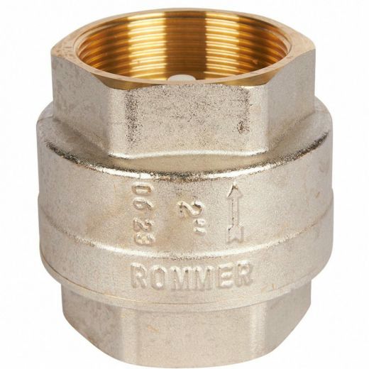 Клапан обратный пружинный муфтовый 2" с пластиковым седлом ROMMER