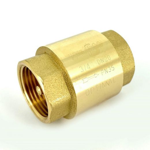 Клапан обратный ВВ 3/4" OPTIMAL пружинный с металлическим затвором Uni-fitt