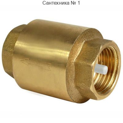 Клапан обратный с латунным штоком 1 1/2" ВВ, усиленный TIM