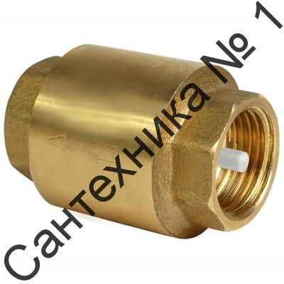 Клапан обратный с латунным штоком 2" ВВ, усиленный TIM