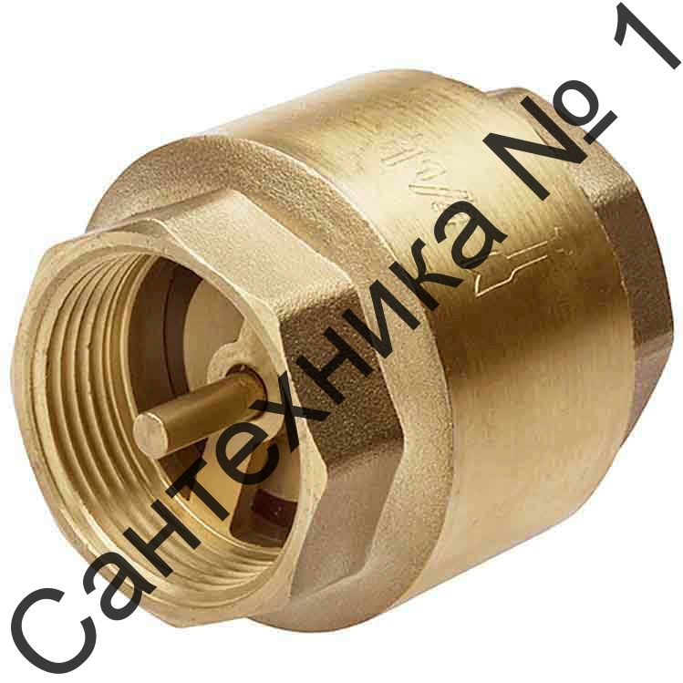 Клапан обратный с латунным штоком 1 1/2" ВВ, стандарт TIM