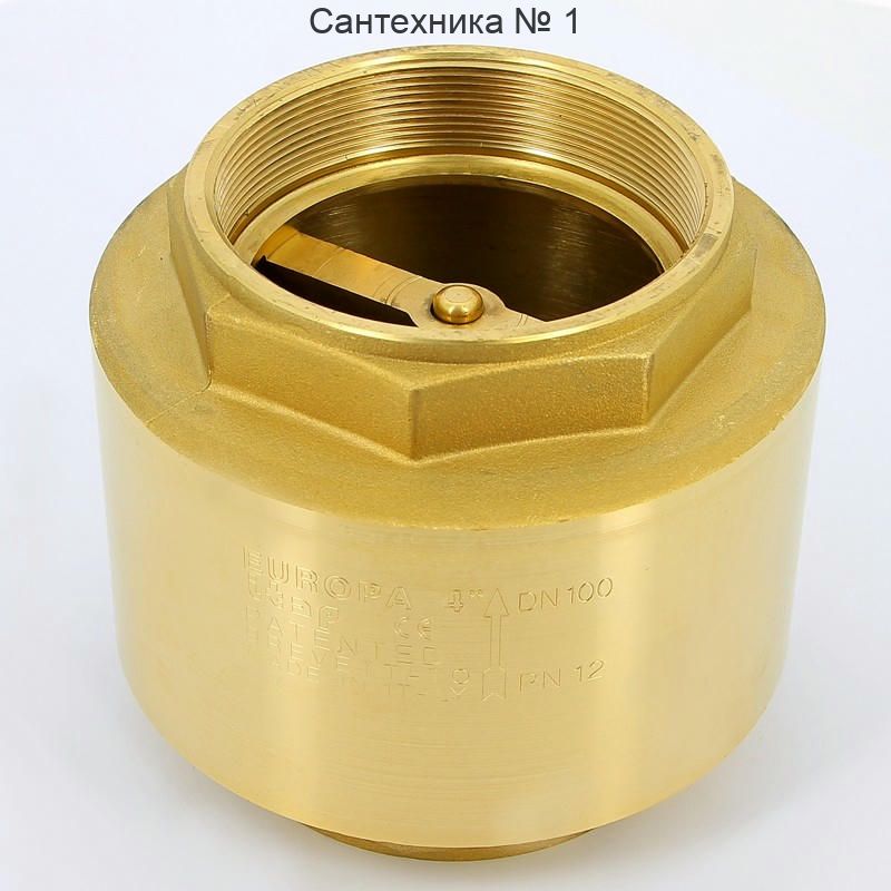 Клапан обратный 4" пружинный с металлическим затвором EUROPA Itap