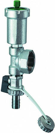 Узел с автоматическим воздухоотводчиком и сливным краном 1" ВР, хромированный FAR