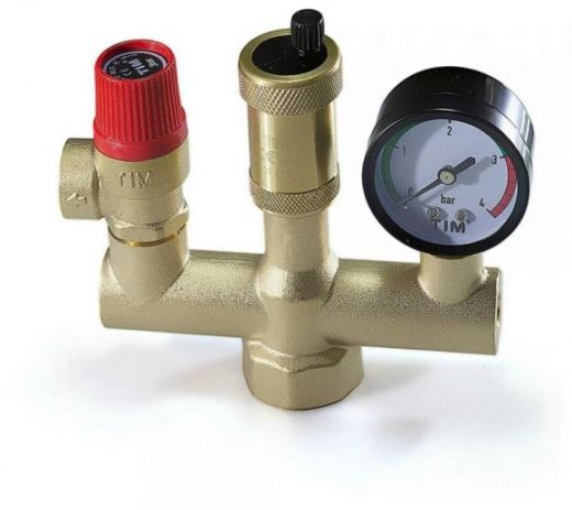 Группа безопасности котла 1'', 3 бар, компактная TIM