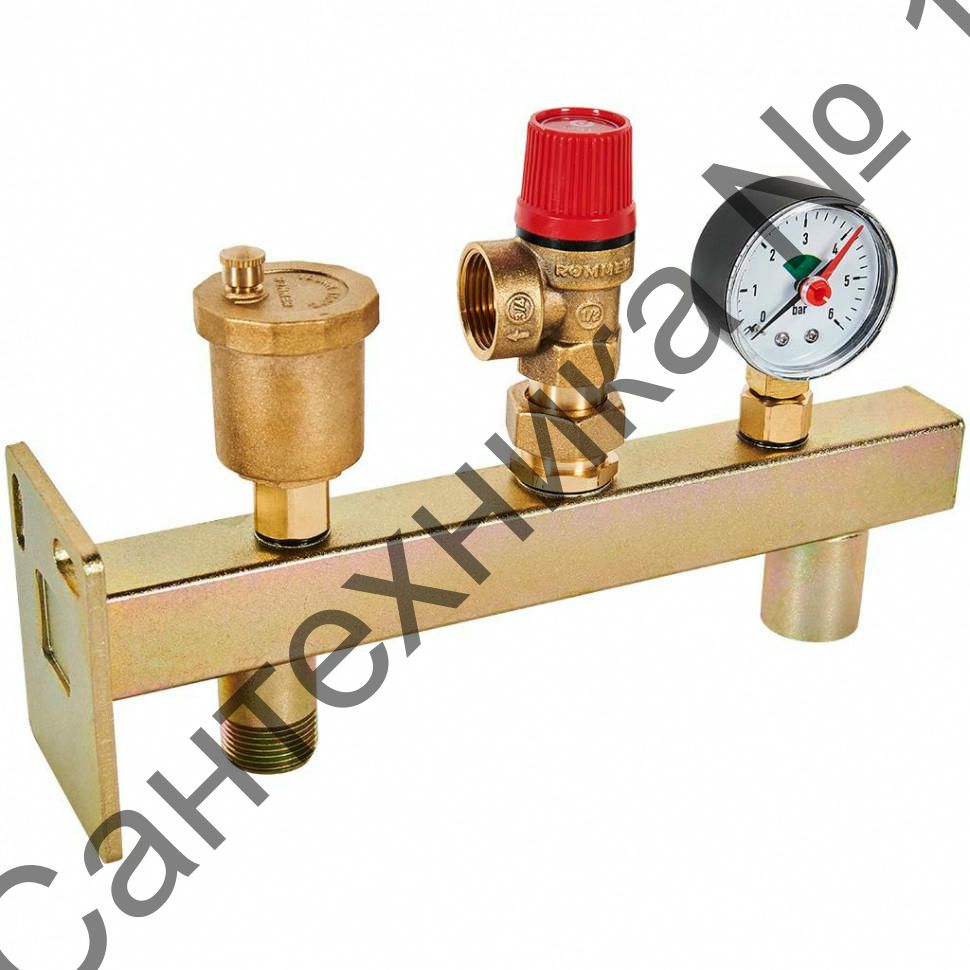 Группа подключения мембранного бака 3 бар, 3/4" ROMMER