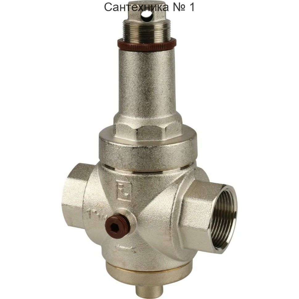 Редуктор давления ВВ 1 1/4" 1-6 бар PN25 под аксиальный манометр 1/4", никелированный EUROPRESS Itap