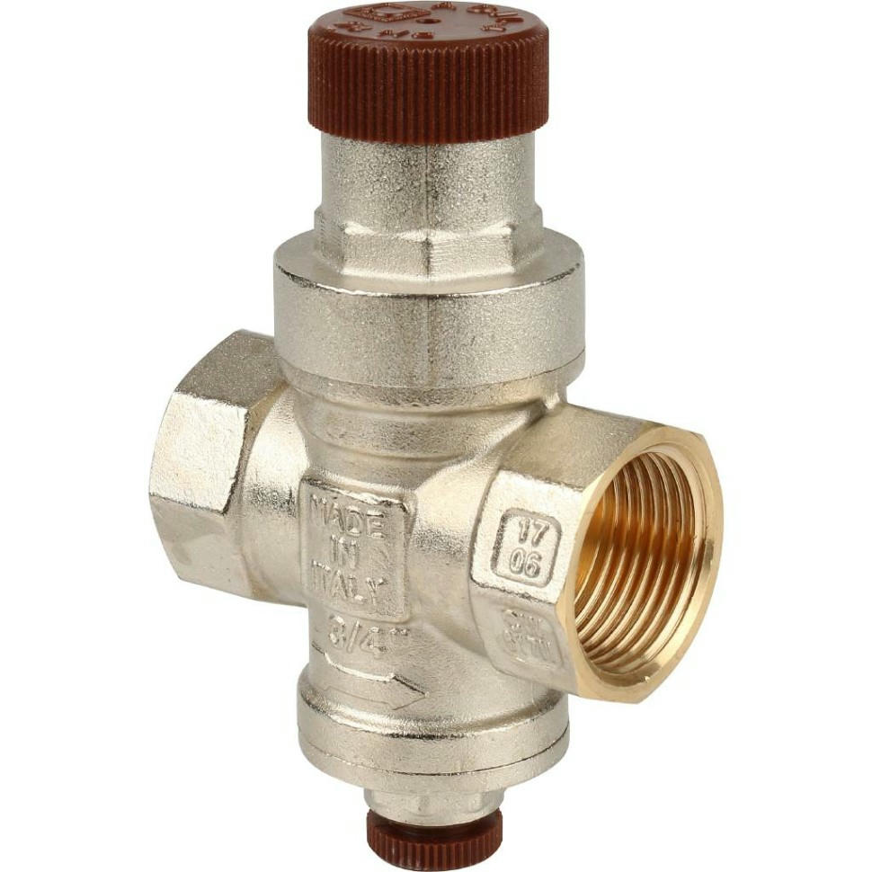 Редуктор давления ВВ 3/4" 1-4 бар PN15 под радиальный манометр 1/4" MINIPRESS Itap