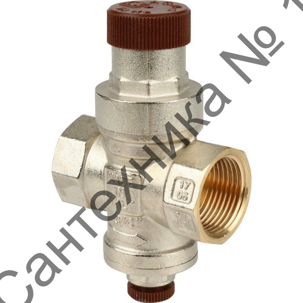 Редуктор давления ВВ 3/4" 1-4 бар PN15 под радиальный манометр 1/4" MINIPRESS Itap