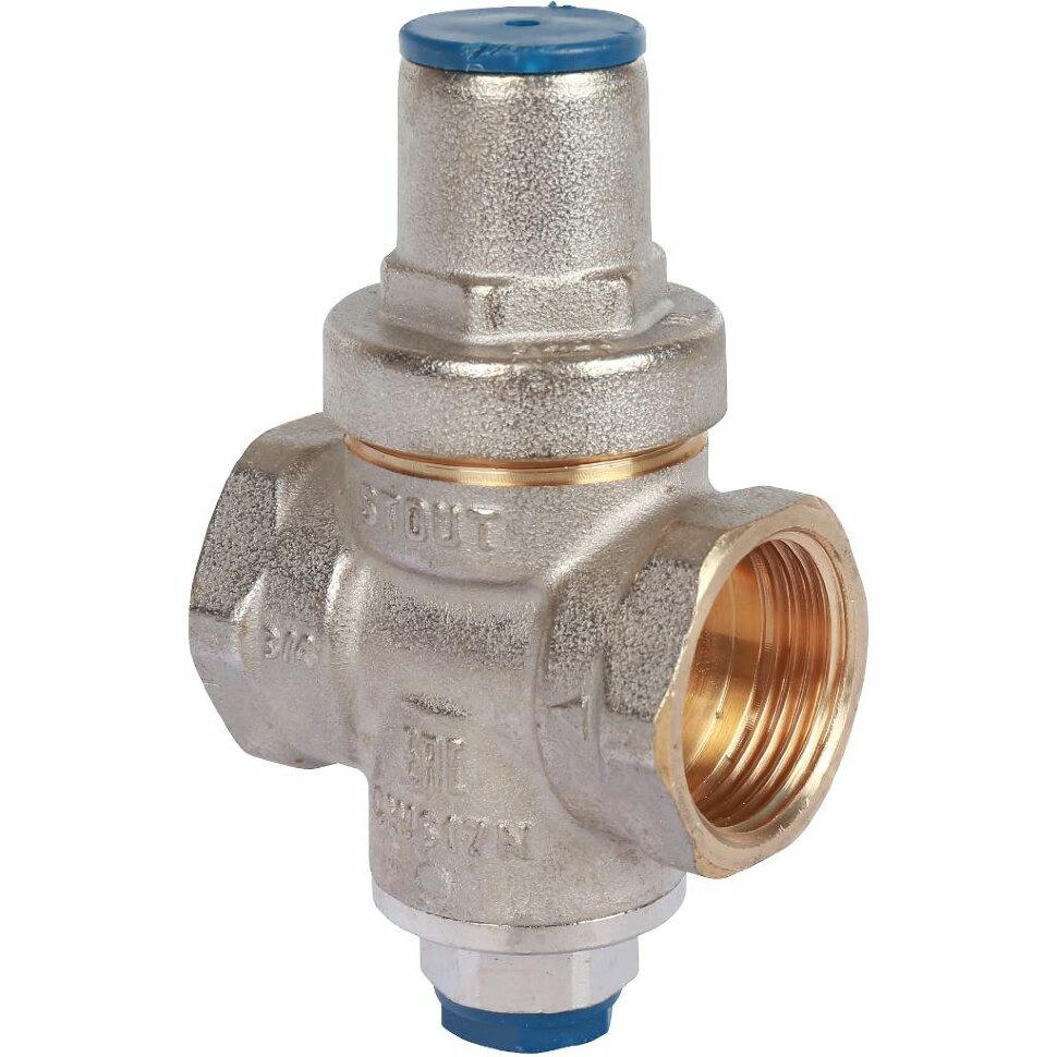 Редуктор давления PN16 ВВ 3/4 с выходом под манометр STOUT