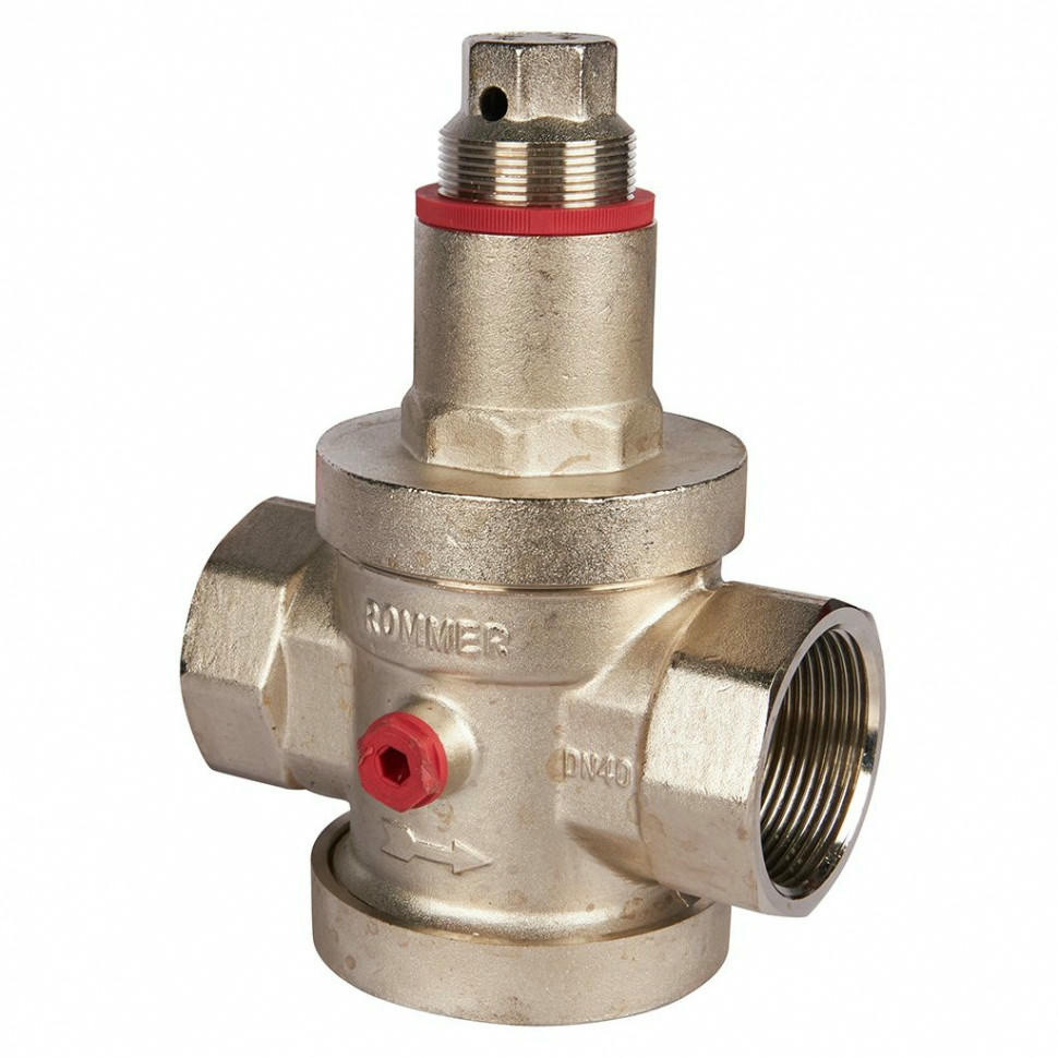 Редуктор давления PN25 1 1/2" ВР с выходом под манометр ROMMER