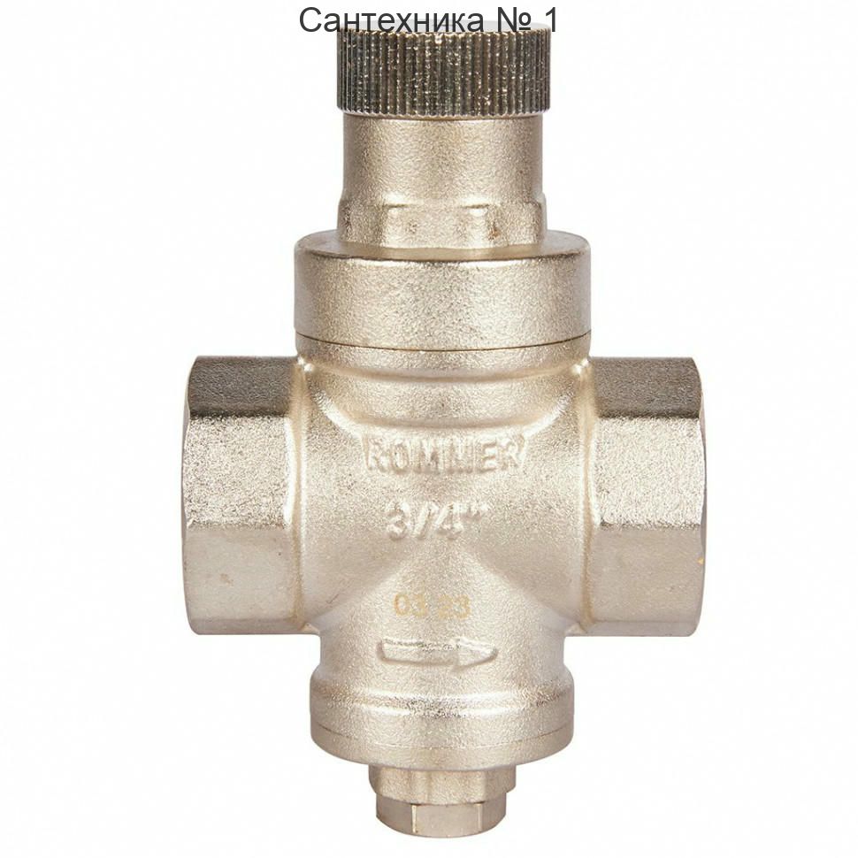 Редуктор давления PN16 3/4" ВР без подключения манометра ROMMER