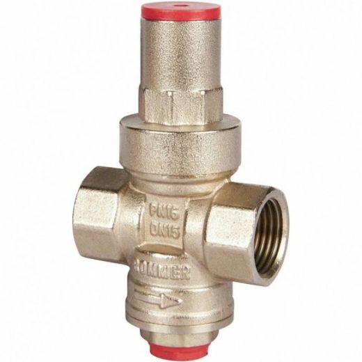 Редуктор давления PN16 1/2" ВР с выходом под манометр ROMMER