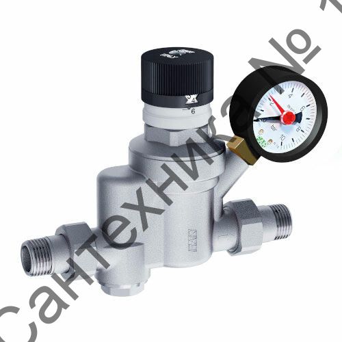 Редуктор с фильтром 3/4 НР-НР с визуализацией давления с манометром, 600 мкм FAR