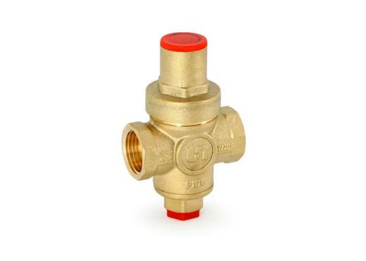 Редуктор давления 1/2" В 1-4 бар PN16 MINI с отверстием под радиальный манометр 1/4" Uni-fitt