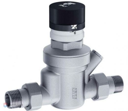 Редуктор 3/4" НР с визуализацией давления под манометр, хромированный FAR