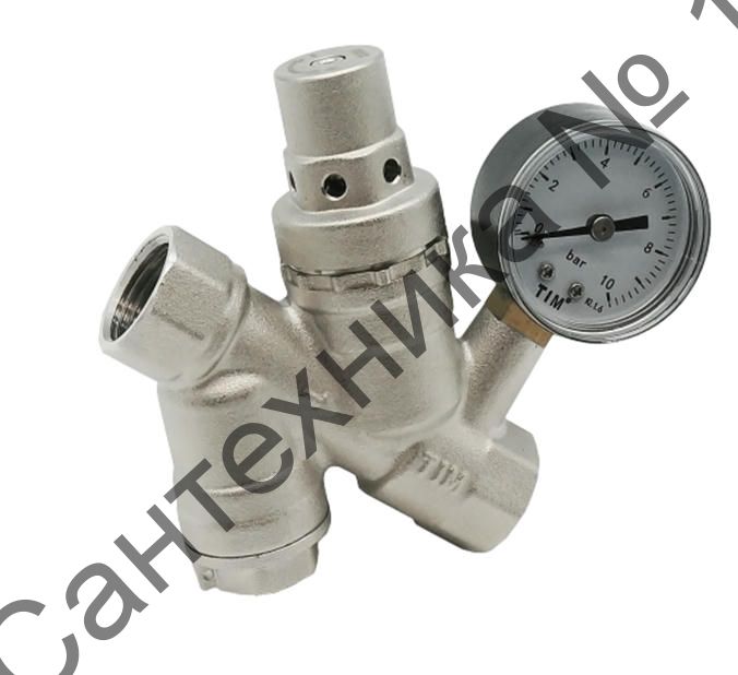 Редуктор давления с фильтром и манометром 1/2" TIM