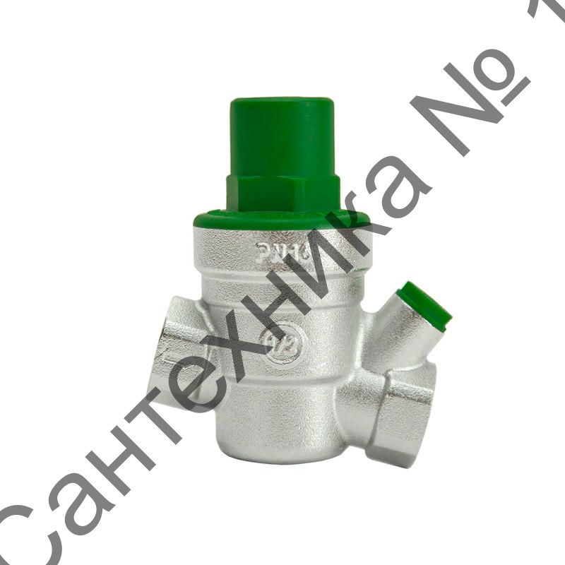 Редуктор давления мембранный 3/4" В 1,5-6 бар PN16 с отверстием под радиальный манометр 1/4", хром Arrowhead