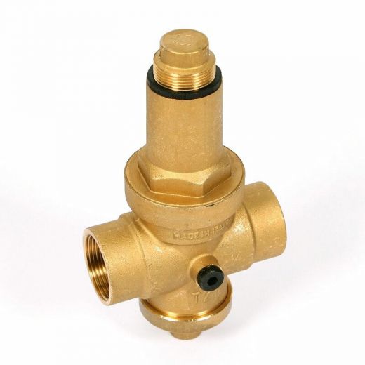 Редуктор давления PN25 1 1/4" В 0,5-6 бар с отверстием под аксиальный манометр 1/4" Uni-Fitt