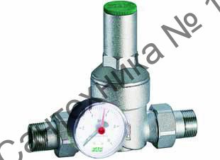 Редуктор НН 1 1/4 с манометром, хромированный FAR