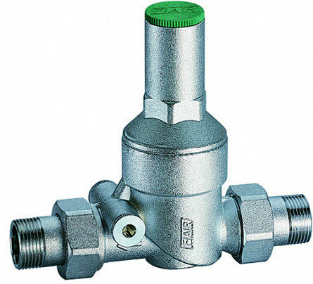 Редуктор НН 1 1/4 без манометра, хромированный FAR