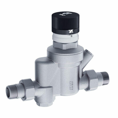 Редуктор с фильтром 3/4 НР-НР с визуализацией давления без манометра, 600 мкм FAR