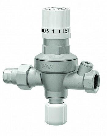 Редуктор автоматический 1/2 без манометра с визуализацией настраиваемого давления на выходе FAR